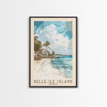 Load image into Gallery viewer, Belle-Ile Island, France Watercolor Beach Print, Vacation Gift, France Wall Art, Beach Painting, Beach Decor, Beach Painting