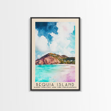 Load image into Gallery viewer, Bequia Island, Saint Vincent and the Grenadines Watercolor Beach Print, Vacation Gift, Saint Vincent and the Grenadines Wall Art, Beach Painting, Beach Decor, Beach Painting
