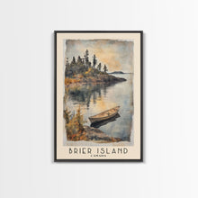 Load image into Gallery viewer, Brier Island, Canada Watercolor Beach Print, Vacation Gift, Canada Wall Art, Framed Canvas Print, Framed Beach Painting