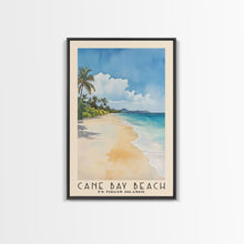 Load image into Gallery viewer, Cane Bay Beach, US Virgin islands Watercolor Beach Print, Vacation Gift, US Virgin islands Wall Art, Beach Painting, Beach Decor, Beach Painting