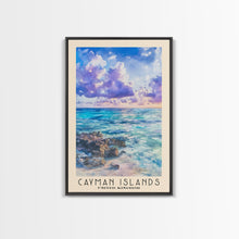 Load image into Gallery viewer, Cayman Islands, United Kingdom Watercolor Beach Print, Vacation Gift, United Kingdom Wall Art, Beach Painting, Beach Decor, Beach Painting