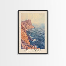 Load image into Gallery viewer, Cole Cole, Chile Watercolor Beach Print, Vacation Gift, Chile Wall Art, Beach Painting, Beach Decor, Beach Painting