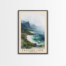 Load image into Gallery viewer, Eastern Cape, Coffee Bay Watercolor Print, Vacation Gift, Coffee Bay Wall Art, Beach Painting, Beach Decor, Large Wall Art, Wood Frame Art