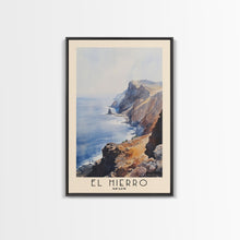 Load image into Gallery viewer, El Hierro, Spain Watercolor Beach Print, Vacation Gift, Spain Wall Art, Beach Painting, Beach Decor, Beach Painting
