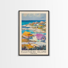 Load image into Gallery viewer, Eleuthera Island, Bahamas Watercolor Print, Vacation Gift, Bahamas Wall Art, Beach Painting, Beach Decor, Large Wall Art, Wood Frame Art