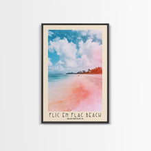 Load image into Gallery viewer, Flic en Flac Beach, Mauritius Watercolor Beach Print, Vacation Gift, Mauritius Wall Art, Beach Painting, Beach Decor, Beach Painting