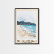 Load image into Gallery viewer, Frederiksted Beach, US Virgin islands Watercolor Beach Print, Vacation Gift, US Virgin islands Wall Art, Beach Painting, Beach Decor, Beach Painting