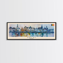 Carregar imagem no visualizador da galeria, Aalst Belgium Travel Art, City Art, Framed Canvas Print or Metal Wall Art, Europe Travel Poster, Panoramic Wall Art, Extra Wide Wall Art