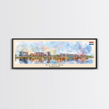 Load image into Gallery viewer, Almere Netherlands Wall Art, Panoramic Travel Poster, Panoramic Framed Canvas Print, City Wall Art, Wall Hanging Home Decor, Travel Art