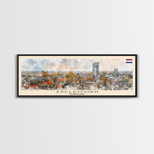 Load image into Gallery viewer, Apeldoorn Netherlands Travel Print Wall Art, Panoramic City Art, Travel Art, Wall Decor, Vacation Gift, Framed Canvas Print Or Metal Art