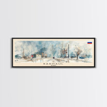 Load image into Gallery viewer, Barnaul Russia Wall Art, Panoramic Travel Poster, Panoramic Framed Canvas Print, City Wall Art, Wall Hanging Home Decor, Travel Art