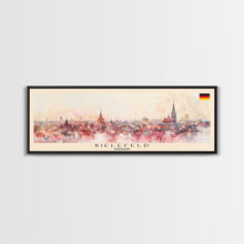 Load image into Gallery viewer, Bielefeld Germany Travel Print Wall Art, Panoramic City Art, Travel Art, Wall Decor, Vacation Gift, Framed Canvas Print Or Metal Art