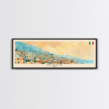 Carregar imagem no visualizador da galeria, Genoa Italy Travel Art, City Art, Framed Canvas Print or Metal Wall Art, Europe Travel Poster, Panoramic Wall Art, Extra Wide Wall Art