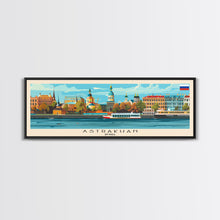 Load image into Gallery viewer, Astrakhan Russia Travel Print Wall Art, Panoramic City Art, Travel Art, Wall Decor, Vacation Gift, Framed Canvas Print Or Metal Art