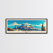 Load image into Gallery viewer, Athens Greece Travel Art, City Art, Framed Canvas Print or Metal Wall Art, Europe Travel Poster, Panoramic Wall Art, Extra Wide Wall Art