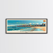Carregar imagem no visualizador da galeria, Badalona Spain Travel Print Wall Art, Panoramic City Art, Travel Art, Wall Decor, Vacation Gift, Framed Canvas Print Or Metal Art