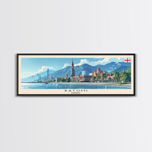 Load image into Gallery viewer, Batumi Georgia Wall Art, Panoramic Travel Poster, Panoramic Framed Canvas Print, City Wall Art, Wall Hanging Home Decor, Travel Art