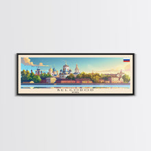 Load image into Gallery viewer, Belfast United Kingdom Travel Art, City Art, Framed Canvas Print or Metal Wall Art, Europe Travel Poster, Panoramic Wall Art, Extra Wide Wall Art
