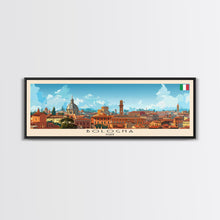 Carregar imagem no visualizador da galeria, Bologna Italy Wall Art, Panoramic Travel Poster, Panoramic Framed Canvas Print, City Wall Art, Wall Hanging Home Decor, Travel Art