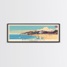 Load image into Gallery viewer, Bournemouth United Kingdom Wall Art, Panoramic Travel Poster, Panoramic Framed Canvas Print, City Wall Art, Wall Hanging Home Decor, Travel Art