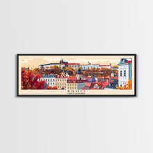 Load image into Gallery viewer, Brno CzechRepublic art Travel Print Wall Art, Panoramic City Art, Travel Art, Wall Decor, Vacation Gift, Framed Canvas Print Or Metal Art