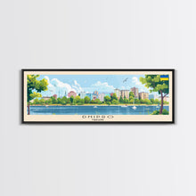 Load image into Gallery viewer, Dnipro Ukraine Wall Art, Panoramic Travel Poster, Panoramic Framed Canvas Print, City Wall Art, Wall Hanging Home Decor, Travel Art