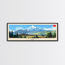 Load image into Gallery viewer, Erzurum Turkey Travel Print Wall Art, Panoramic City Art, Travel Art, Wall Decor, Vacation Gift, Framed Canvas Print Or Metal Art