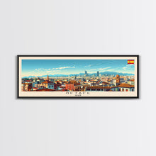 Carregar imagem no visualizador da galeria, Getafe Spain Panoramic Travel Poster, Framed Canvas Print or Metal Wall Art, Travel Art, Home Decor, Panoramic Painting, Midcentury Art