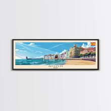 Carregar imagem no visualizador da galeria, Gijón Spain Travel Print Wall Art, Panoramic City Art, Travel Art, Wall Decor, Vacation Gift, Framed Canvas Print Or Metal Art