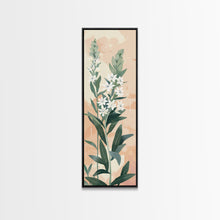 Load image into Gallery viewer, Elegant White Flowers On Tall Stems With Soft Background For Modern Wall Art Decor Ukiyo-e Japanese Style Art Framed Canvas Print