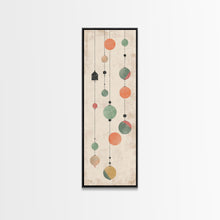Carregar imagem no visualizador da galeria, Abstract Hanging Lanterns On A Rustic Background – Framed Canvas Print With Skinny Art And Tall Art In Ukiyo-E Art And Japanese Style Art