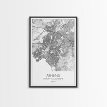 Load image into Gallery viewer, Athens Street Map, Greece Map, Travel Wall Art, Friendship Gift, Bedroom Art, Minimalist Art, Wall Art, Canvas Print, Canvas Wall Art