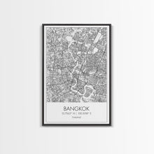 Load image into Gallery viewer, Bangkok Street Map, Thailand Map, City Wall Art, Asia Travel Art, Reception Décor, Modern Art, Wall Art, Canvas Print, Canvas Wall Art