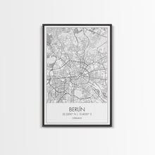 Load image into Gallery viewer, Berlin Street Map, Germany Map, Europe City Map Art, Modern Art, Wall Art, Canvas Print, Canvas Wall Art, Travel Lover Gift, Guest Room Art