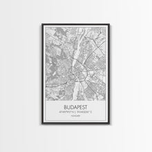 Carregar imagem no visualizador da galeria, Budapest Street Map, Hungary Map, City Map Art, Modern Art, Wall Art, Canvas Print, Canvas Wall Art, Bedroom Art, New Home Gift, Travel Art