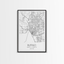 Carregar imagem no visualizador da galeria, Buffalo Street Map, New York Map, City Map Art, Modern Art, Wall Art, Canvas Print, Canvas Wall Art, Wedding Gift, Home Office Wall Art