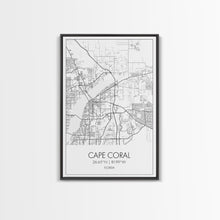 Carregar imagem no visualizador da galeria, Cape Coral Street Map, Florida Map, City Map Art, Modern Art, Wall Art, Canvas Print, Canvas Wall Art, Travel Gifts For Men, Apartment Décor