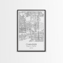 Cargar imagen en el visor de la galería, Chandler Street Map, Arizona Map, City Map Art, Modern Art, Wall Art, Canvas Print, Canvas Wall Art, Home Office Art, Housewarming Gift