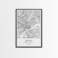 Load image into Gallery viewer, Detroit Street Map, Michigan Map, City Map Art, Minimalist Art, Wall Art, Canvas Print, Wall Art Bedroom, Travel Prints, Gift For Couple