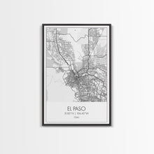 Load image into Gallery viewer, El Paso Street Map, Texas Map, City Map Art, Minimalist Art, Wall Art, Canvas Print, Living Room Wall Art, Travel Art Print, Gift For Dad