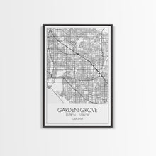 Carregar imagem no visualizador da galeria, Garden Grove Street Map, California Map, City Map Art, Minimalist Art, Wall Art, Canvas Print, Black And White Map, Best Friend Gift