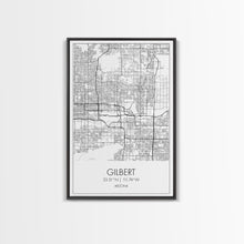 Carregar imagem no visualizador da galeria, Gilbert Street Map, Arizona Map, City Map Art, Minimalist Art, Wall Art, Canvas Print, Black And White Map, Man Cave Art, Travel Wall Art