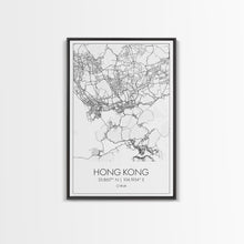Load image into Gallery viewer, Hong Kong Street Map, China Map, Asia City Map Art, Minimalist Art, Wall Art, Canvas Print, Wanderlust Gift, Home Office Art, Travel Art