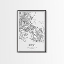 Load image into Gallery viewer, Irvine Street Map, California Map, City Map Art, Minimalist Art, Wall Art, Canvas Print, Travel Wall Print, Gift For Her, Home Office Art