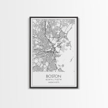 Load image into Gallery viewer, Boston Street Map, Massachusetts Map, City Map Art, Modern Art, Wall Art, Canvas Print, Wall Art For Bedroom, Gifts For Him, Travel Décor