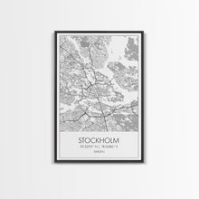 Load image into Gallery viewer, Stockholm Street Map, Sweden Map, Europe City Map Print, Modern Wall Art, Wall Art, Canvas Print, Dorm Room Décor, Wedding Gifts, Travel Art