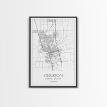 Load image into Gallery viewer, Stockton Street Map, California Map, City Map Print, Modern Wall Art, Wall Art, Canvas Print, Boyfriend Gift, Travel Wall Décor, Art Print