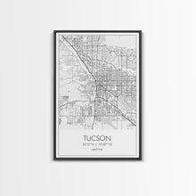 Load image into Gallery viewer, Tucson Street Map, Arizona Map, City Map Print, Modern Wall Art, Wall Art, Canvas Print, Minimal Wall Art, Family Gift, Travel Wall Décor
