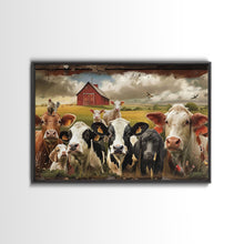 Carregar imagem no visualizador da galeria, Cute Farmhouse Animal Print, Window Art, Wall Art, Home Decor, Wall Decor, Cute Farmhouse Kitsch Living Room Art