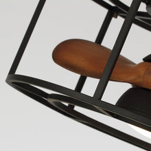 Carregar imagem no visualizador da galeria, 20" Kanpur Industrial Flush Mount Reversible Ceiling Fan with LED Lighting and Remote Control